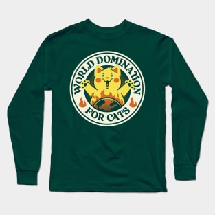 World Domination for Cats Stamp by Tobe Fonseca Long Sleeve T-Shirt